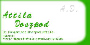 attila doszpod business card